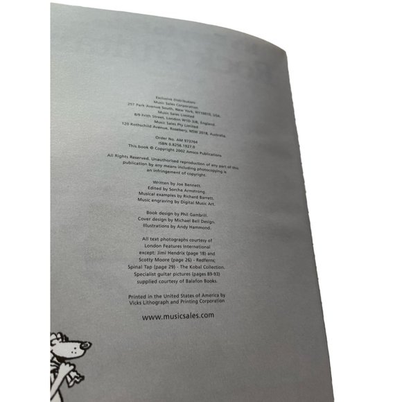 Its Easy to Fake Rock Guitar 2002 Joe Bennett Sheet Music How to Book - Picture 3 of 4